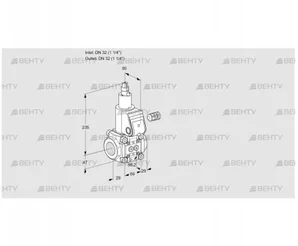 VAS2T32N/LQ (88000074) Газовый клапан Kromschroder