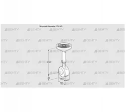 BVHS40W01A (88300181) Дроссельная заслонка Kromschroder