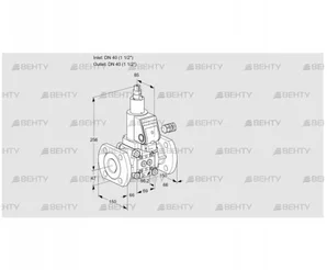 VAS240F/LQSR (88004877) Газовый клапан Kromschroder