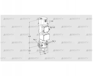 VK 50R10MXA43D (85317216) Газовый клапан с приводом Kromschroder