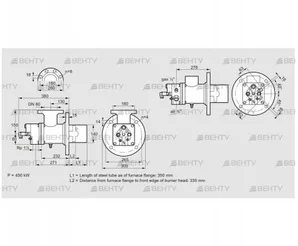 BIO 140KBL-350/335-(67)E (84008245) Газовая горелка Kromschroder