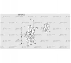 VAD125R/NW-100A (88003640) Газовый клапан с регулятором давления Kromschroder