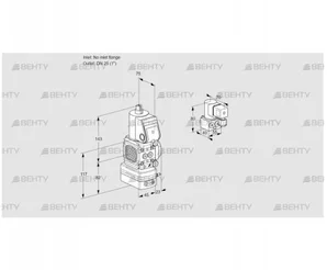 VAD1-/25R/NW-25A (88021288) Газовый клапан с регулятором давления Kromschroder