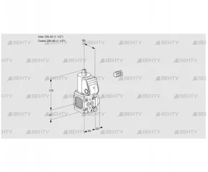 VAS2E40F/40R05FNWR/PP/PP (88102442) Газовый клапан Kromschroder