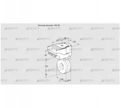 IBA80Z05/20-15W3TR10 (88302843) Дроссельная заслонка Kromschroder