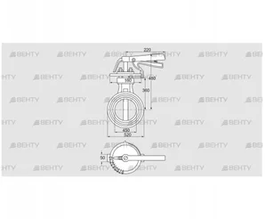 DKR 450Z03H650D (72701580) Дроссельная заслонка Kromschroder