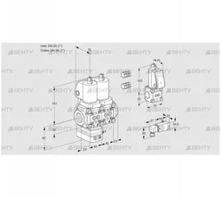 VCV1E25R/25R05VKNWSL3/PPBS/MM-2 (88104713) Клапан с регулятором соотношения Kromschroder