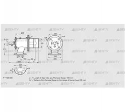 ZIO 165RBZ-100/85-(38)D (84099746) Газовая горелка Kromschroder