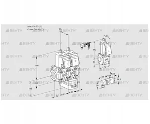 VCG3E50R/50R05NGEWR/-3PP/PPZS (88100801) Клапан с регулятором соотношения Kromschroder