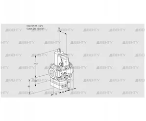 VAH1E15R/15R05HEVWR/MM/PP (88100879) Клапан с регулятором расхода Kromschroder