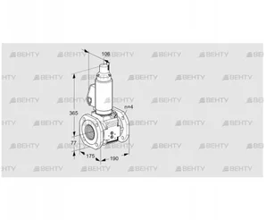 VAS6T65A05LKSLB/PP/PP (88206807) Газовый клапан Kromschroder