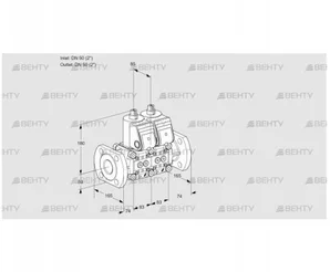 VCS3E50F/50F05NNQR/PPPP/PPPP (88107281) Сдвоенный газовый клапан Kromschroder