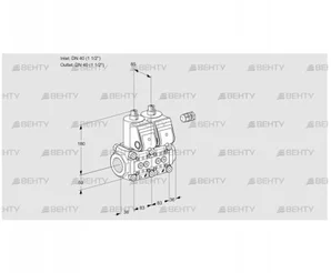 VCS3E40R/40R05NNWR3/PPPP/PPPP (88106844) Сдвоенный газовый клапан Kromschroder