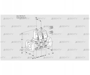 VCS3E50F/50F05NNKGR3/PPPP/PPPP (88105995) Сдвоенный газовый клапан Kromschroder