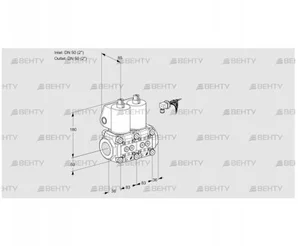 VCS3E50R/50R05NNQL/PPPP/PPPP (88104870) Сдвоенный газовый клапан Kromschroder