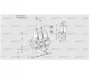 VCG2E50R/50R05NGEVWSR3/PPPP/PPBS (88105600) Клапан с регулятором соотношения Kromschroder