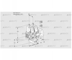 VCH2E25R/40F05FNHEVWR3/PPPP/PPPP (88101665) Клапан с регулятором расхода Kromschroder