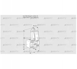 VAS1W0/W25R/NW (88005625) Газовый клапан Kromschroder