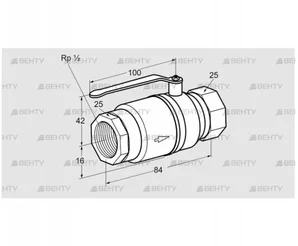 AKT 15R10TAS (03152363) Запорный кран Kromschroder