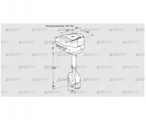 IBHS100Z01A/40A3A (88301643) Дроссельная заслонка Kromschroder