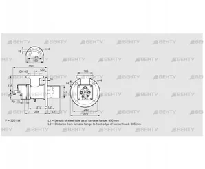 BIO 125HD-400/335-(22)E (84023048) Газовая горелка Kromschroder