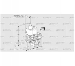 VCH2E40R/40R05LHEVKL/PPPP/PPPP (88104151) Клапан с регулятором расхода Kromschroder