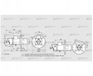 BIO 100KB-200/185-(41E)E (84099861) Газовая горелка Kromschroder