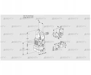 VAD1-/15R/NW-25B (88031744) Газовый клапан с регулятором давления Kromschroder