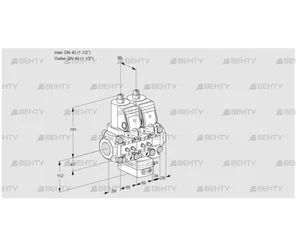 VCH2T40N/40N05NHAVQGR/MMMM/PPPP (88102765) Клапан с регулятором расхода Kromschroder