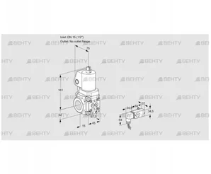 VAS1T15/-N/NQGL (88006704) Газовый клапан Kromschroder