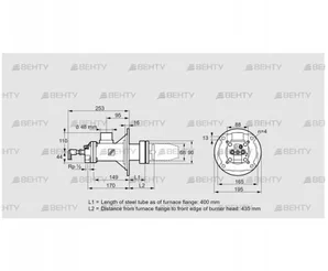 BICA 65HB-400/435-(34)D (84022050) Газовая горелка Kromschroder