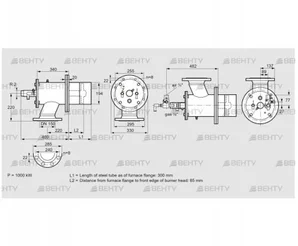 ZIO 200RBL-300/85-(25)DB (84099576) Газовая горелка Kromschroder