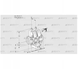 VCV1E25R/25R05NVKO12WR/PPPP/PPPP (88106319) Клапан с регулятором соотношения Kromschroder