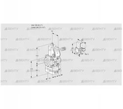 VAD125/15R/NW-100B (88007760) Газовый клапан с регулятором давления Kromschroder