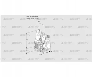 VAS2-/40F/NKSR (88018736) Газовый клапан Kromschroder