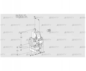 VAH2E40R/40R05HEVWR/MM/PP (88104773) Клапан с регулятором расхода Kromschroder