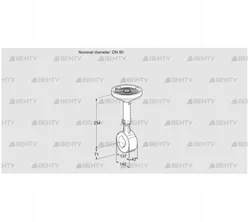 BVHM80W01A (88300179) Дроссельная заслонка Kromschroder