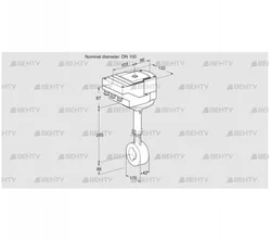 IBHS100W01A/40A3D (88302298) Дроссельная заслонка Kromschroder