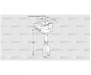 IBHS100W01A/40A3D (88302298) Дроссельная заслонка Kromschroder