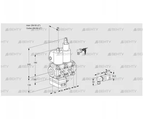 VCV3E50R/50R05VKLWL/PPPP/2-PP (88100340) Клапан с регулятором соотношения Kromschroder