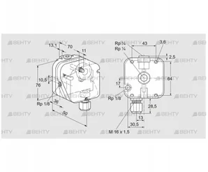 DG 50HG-4 (84447628) Датчик-реле давления газа Kromschroder