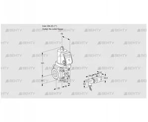 VAS1T25/-N/NQSR (88006289) Газовый клапан Kromschroder