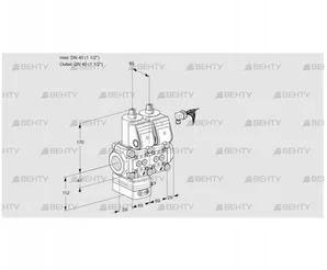 VCG2E40R/40R05GENWR/PPPP/PPPP (88107094) Клапан с регулятором соотношения Kromschroder