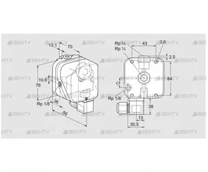 DG 400U-6 (84447598) Датчик-реле давления газа Kromschroder