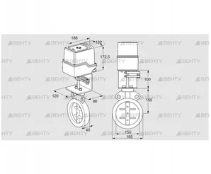 IDR150Z03D350AS/50-07W7TR10 (88303794) Дроссельная заслонка Kromschroder