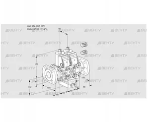 VCG2E40F/40F05NGEVWR3/PPPP/PPPP (88101387) Клапан с регулятором соотношения Kromschroder