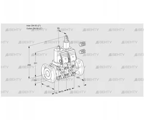 VCS3E50F/50F05NLKGR3/PPPP/PPPP (88106634) Сдвоенный газовый клапан Kromschroder