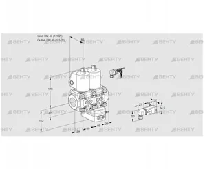 VCG2E40R/40R05NGNWL/3-PP/PP3- (88107010) Клапан с регулятором соотношения Kromschroder