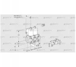 VCG1E25R/25R05NGKWL/MMPP/PP-2 (88103176) Клапан с регулятором соотношения Kromschroder