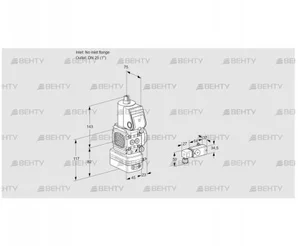 VAD1-/25R/NW-25A (88031087) Газовый клапан с регулятором давления Kromschroder